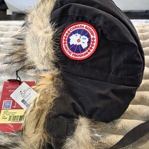 Canada Goose Kids Black Aviator Hat